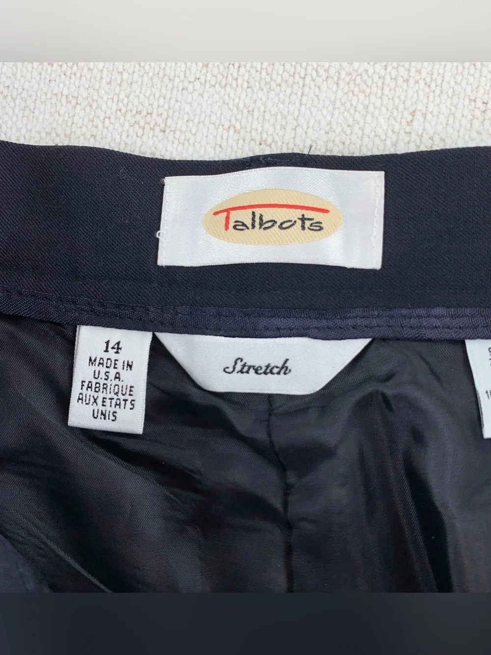 Talbots high waist pleated front stretch wool Dress pants Trousers tapered
